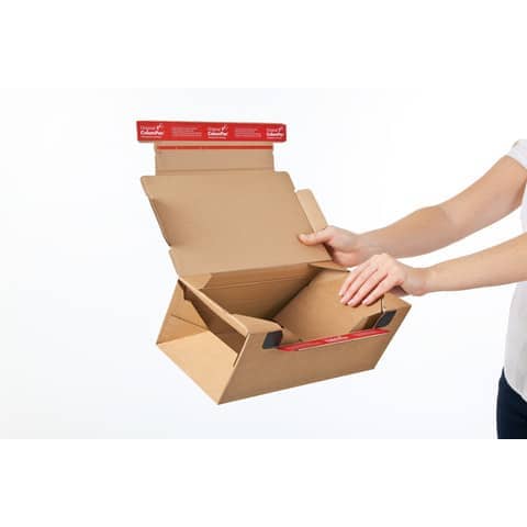 Scatola fustellata per e-commerce ColomPac conf. 10 pz - cartone ondulato avana - formato XL 40x30x20 cm CP069.08